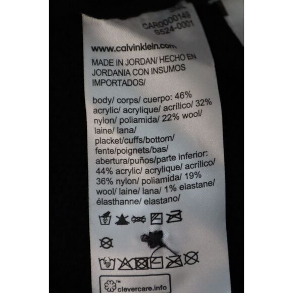 Calvin Klein SP40588221 Women's Sz XS Black Oversized Relaxed Fit Cardigan - Picture 6 of 8